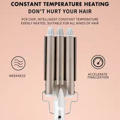 3 Barrel Hair Curling Iron Ceramic Hair Waver Professional Styler for All Hair Types
