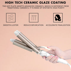 3 Barrel Hair Curling Iron Ceramic Hair Waver Professional Styler for All Hair Types