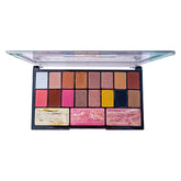 Glamorous Face Eyeshadow Palette  14 Shimmer, 2 Matte, Terracotta Blush, Highlighter 02