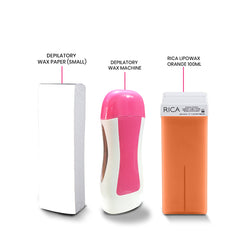 3 In 1 Wax Deal Gf Depilatory Wax Paper + Rica Roller Wax 100ml +Depilatory Wax Machine.