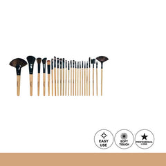 Glamorous Face 24 Piece Leather Brushset