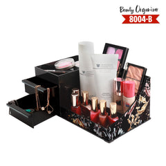 8004 Makeup Organizer for Vanity, Large Capacity Desk Organizer with Drawers for Jewelry, Lipsticks, Cosmetics, Nail Care, Skincare, Ideal for Bedroom and Bathroom Countertops - Large