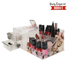 8004 Makeup Organizer for Vanity, Large Capacity Desk Organizer with Drawers for Jewelry, Lipsticks, Cosmetics, Nail Care, Skincare, Ideal for Bedroom and Bathroom Countertops - Large