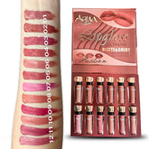 Aqua Color Line 12 Pieces Lip Gloss