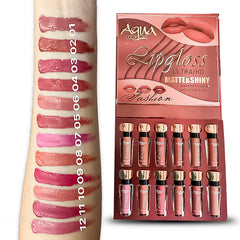 Aqua Color Line 12 Pieces Lip Gloss