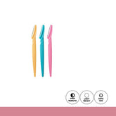 Glamorous Face Eyebrow Razor 3 Razors In 1 Pack