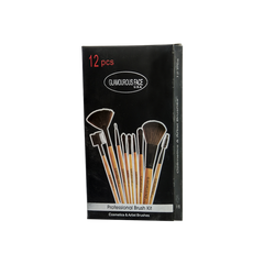 Glamorous Face brush set 12 Pcs in black
