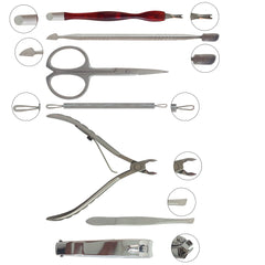 Glamorous Face 13 Pieces Professional Mani Pedi Tool Kit