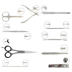 Glamorous Face 10 Pieces Professional Manicure Tool Kit