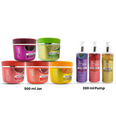 Glamorous Face Complete Facial Kit Jar + Pump.