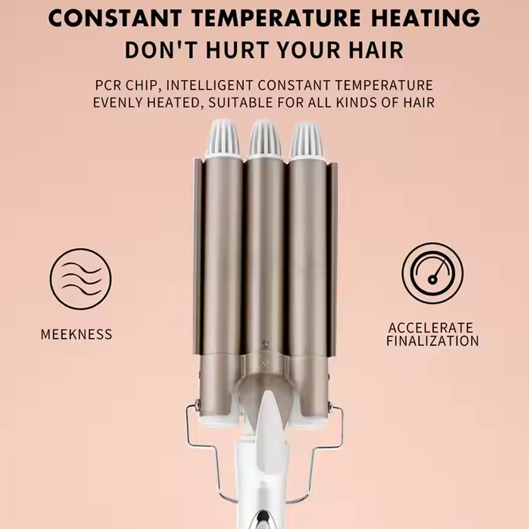 3 Barrel Hair Curling Iron Ceramic Hair Waver  Professional Styler for All Hair Types