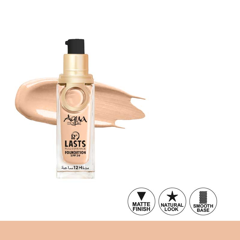 Aqua Color 12H Last Full Coverage Foundation SPF 30