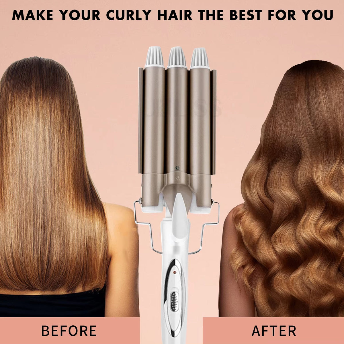 3 Barrel Hair Curling Iron Ceramic Hair Waver  Professional Styler for All Hair Types