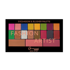 Glamorous Face Eyeshadow Palette 16 Eyeshadows, 2 Blushers Peach & Pink, 1 Contour 01