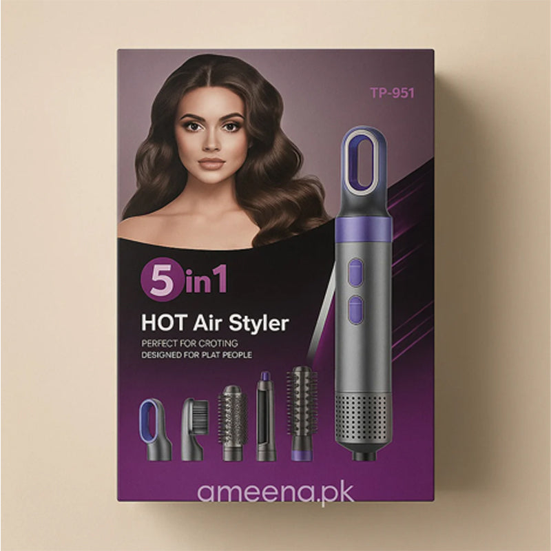 5 In 1 Hair Dryer Set  Multi-Function Hot Air Styler Brush Kit