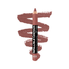 Glamorous Face Infallible Contour Matte Jumbo Eye & Lip Pencil – Smooth Touch 619 Soft Sand