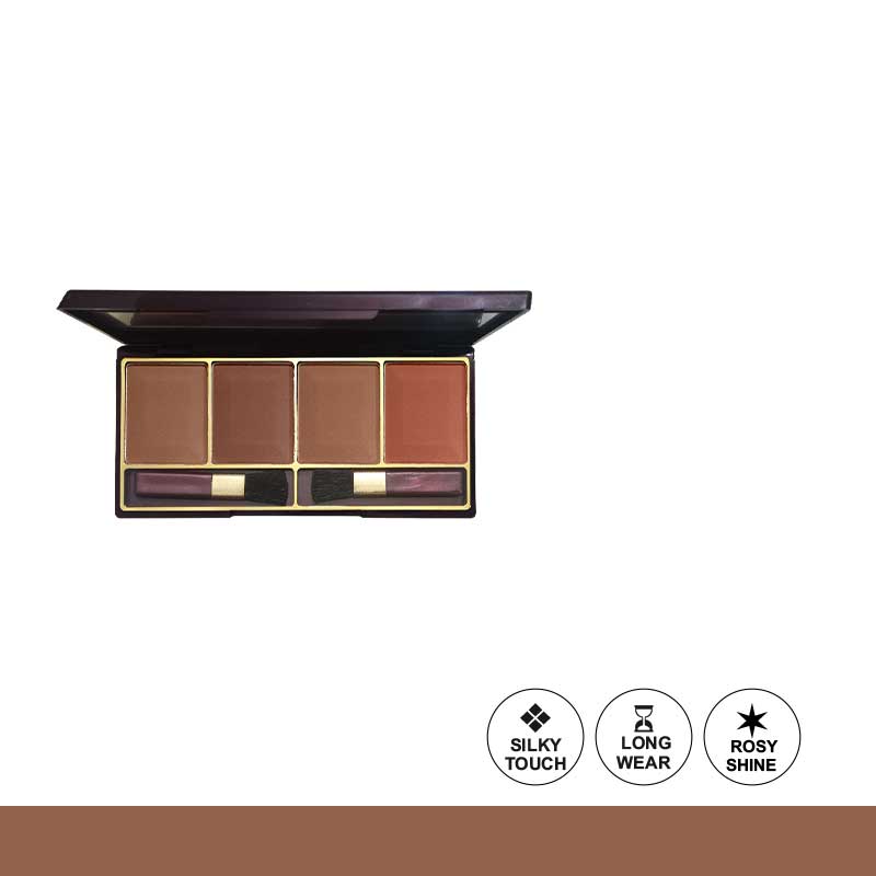 Glamorous Face Contour & Bronzer Palette 4 Shades – Highly  Makeup Kit (Shade E-B)