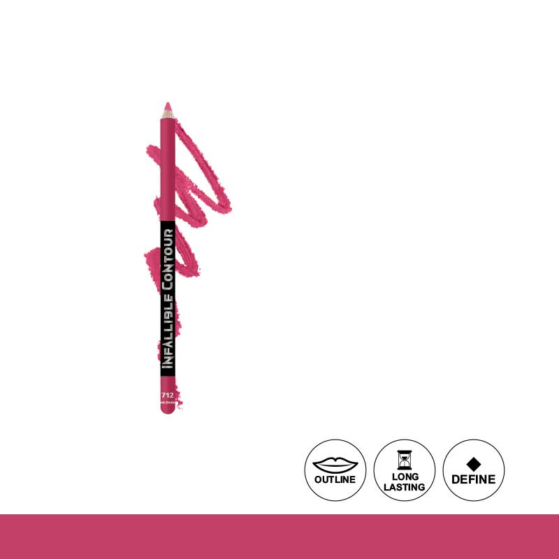 Glamorous Face Infallible Smooth Touch Matte Eye & Lip Contour Pencil 712 Candy Glide