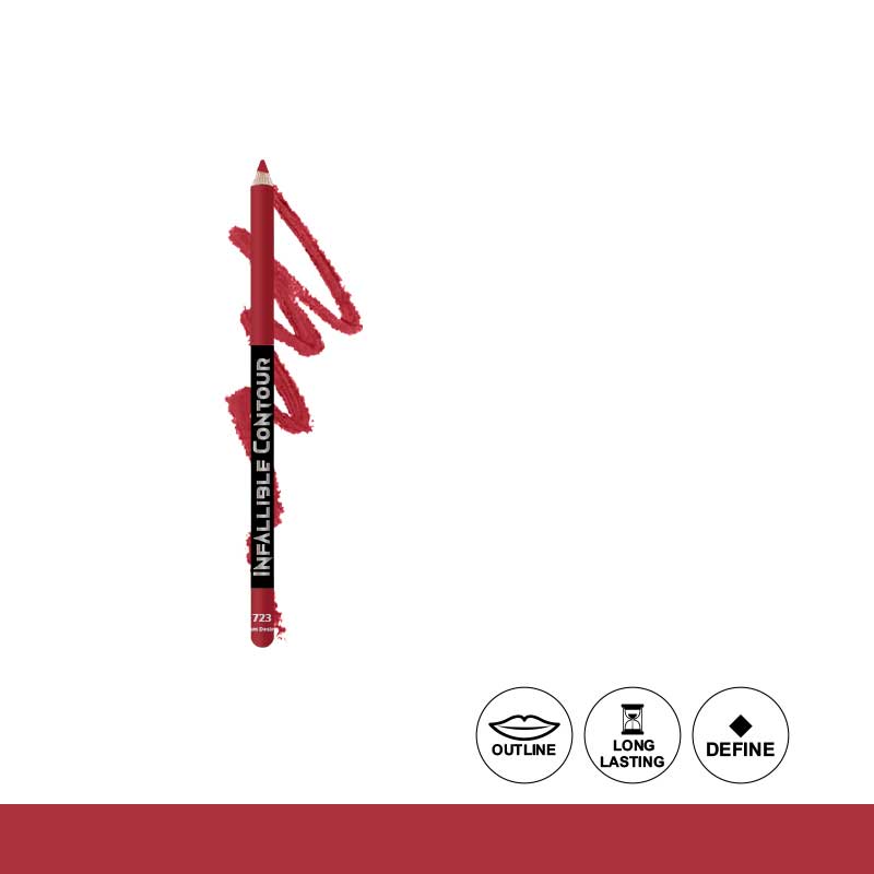 Glamorous Face Infallible Smooth Touch Matte Eye & Lip Contour Pencil 723 Ruby Sketch