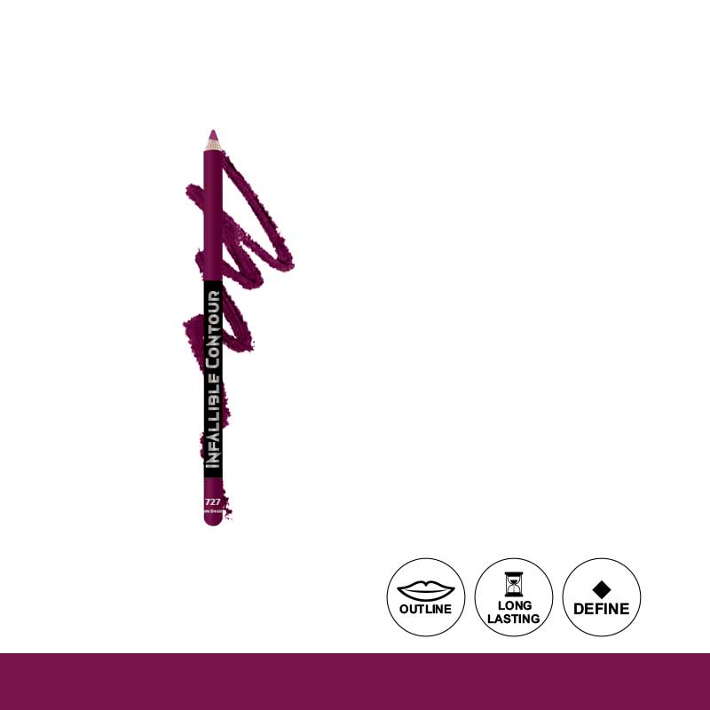 Glamorous Face Infallible Smooth Touch Matte Eye & Lip Contour Pencil 727 Grape Twist