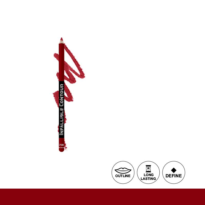 Glamorous Face Infallible Smooth Touch Matte Eye & Lip Contour Pencil 730 Red Heat