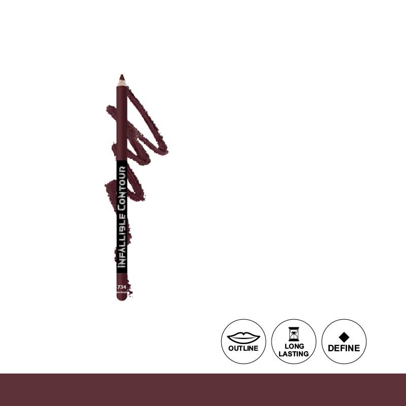Glamorous Face Infallible Smooth Touch Matte Eye & Lip Contour Pencil 734 Hot Cherry