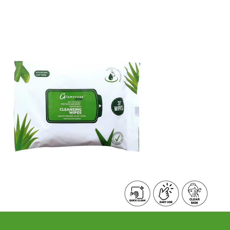 Glamorous Face Cleansing Makeup Remover Wipes 30 Pieces