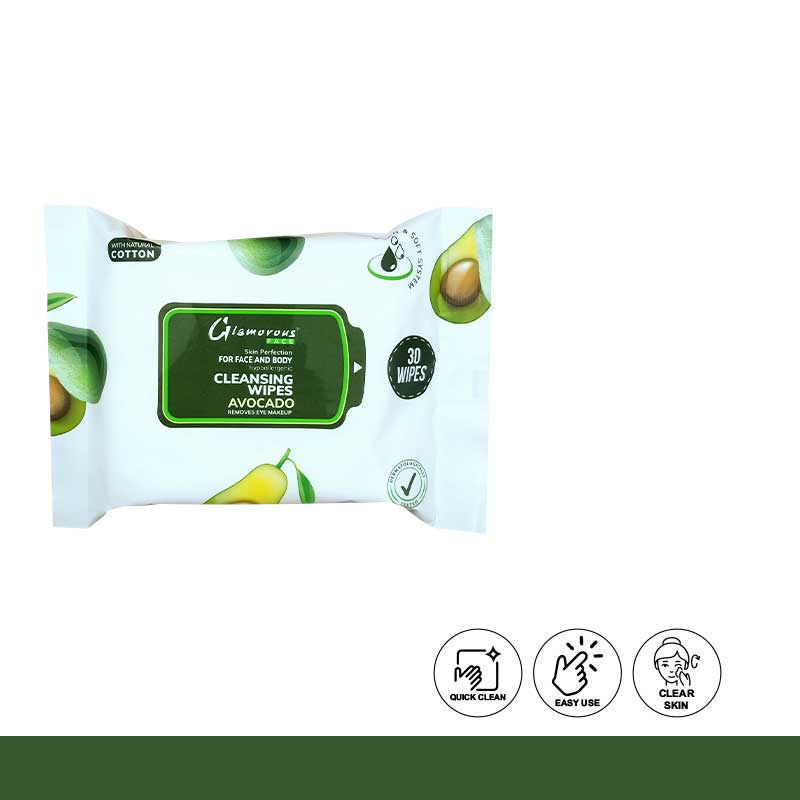 Glamorous Face Cleansing Makeup Remover Wipes 30 Pieces
