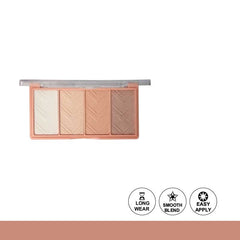 Aqua Color Line 4 Color Bloom Highlighter – Smooth Blend Shimmer Highlighter (Shade C)