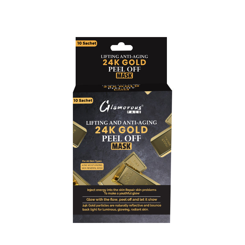 Glamorous Face Lifting And Anti Aging 24K Gold Peel Off Mask