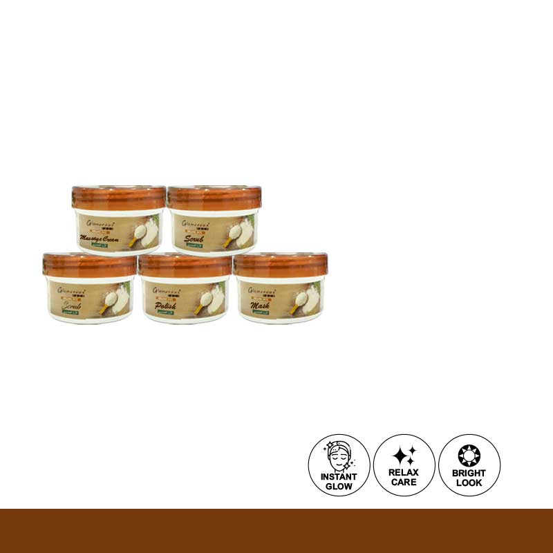 Glamorous Face 5 In 1 Organic Rice Facial Kit