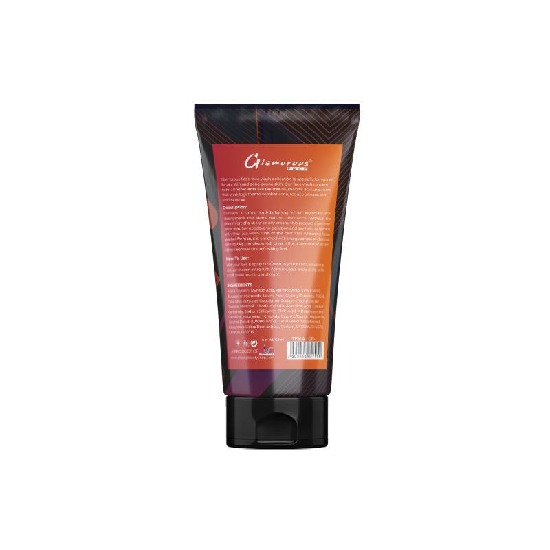 Glamorous Face Men Energy Charge Face Wash – Brightening & Energizing Deep Clean Formula