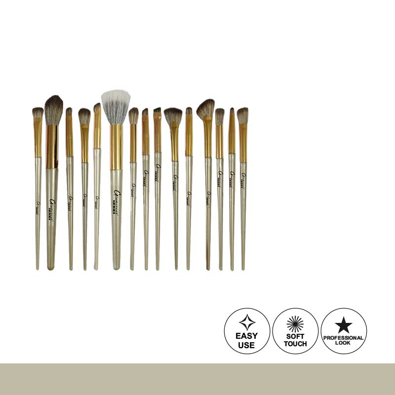 Glamorous Face 15-Piece Eye & Face Makeup Brush Set – Professional Brushes for Flawless Application