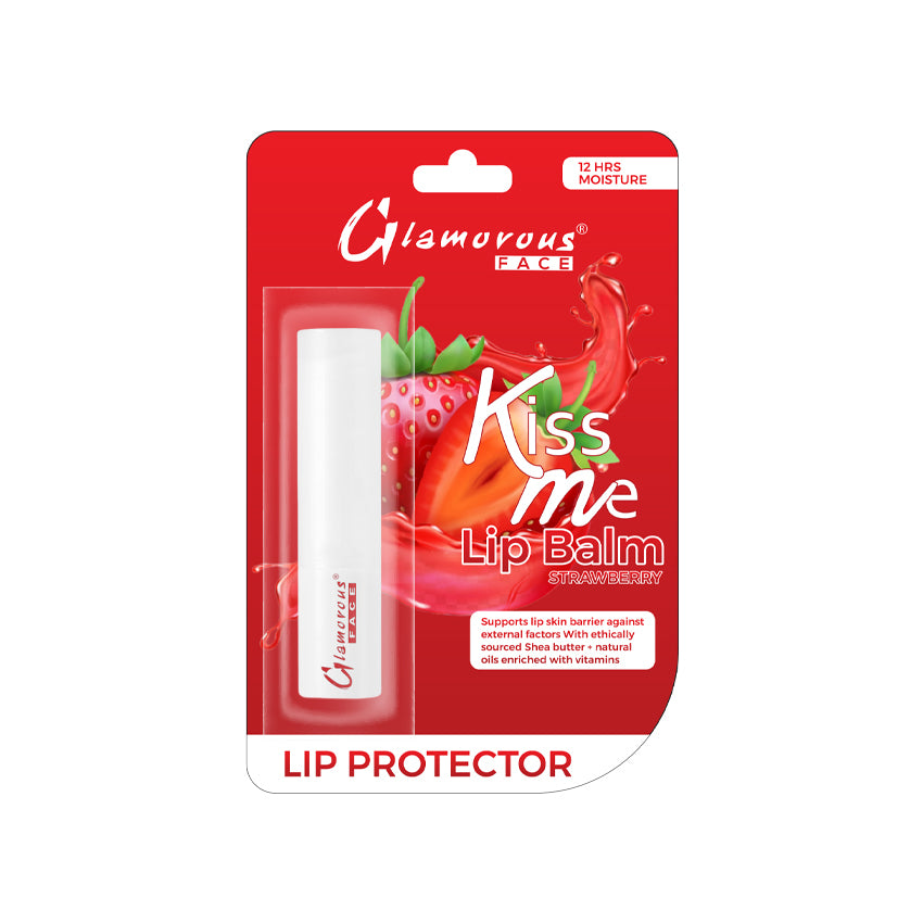 Glamorous Face Kiss Me Lip Balm – Strawberry