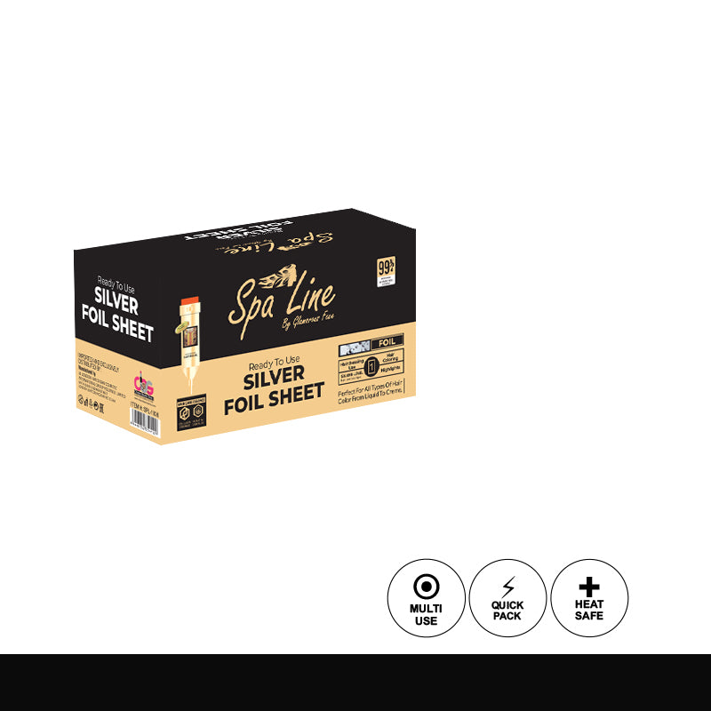 Spa Line by Glamorous Face Aluminium Foil Paper | Silver Foil Sheet for Hair Coloring