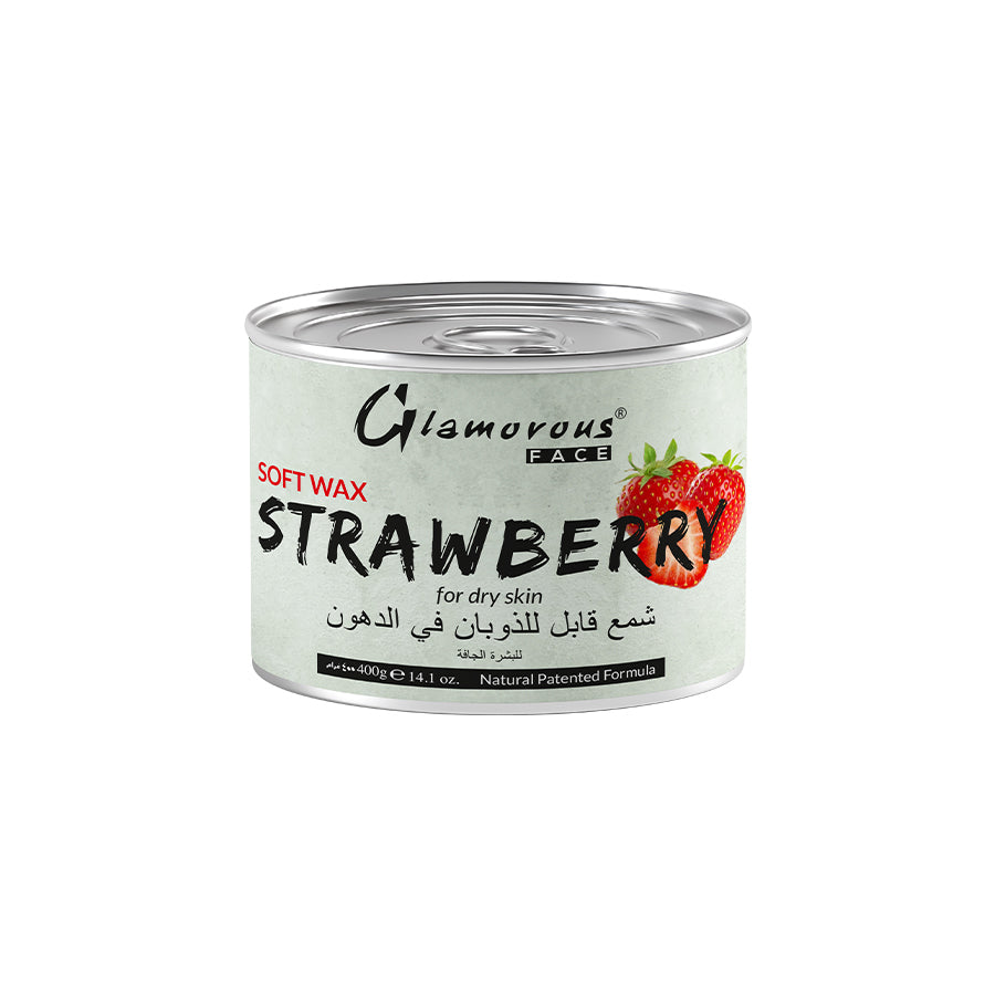 Glamorous Face Soft Wax 400g Strawberry  For Dry Skin