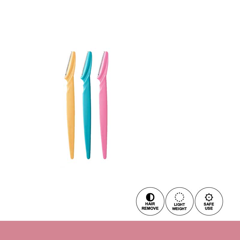 Glamorous Face Eyebrow Razor 3 Razors In 1 Pack