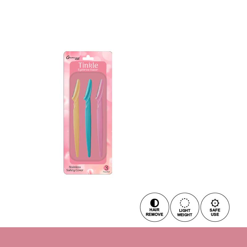 Glamorous Face Eyebrow Razor 3 Razors In 1 Pack