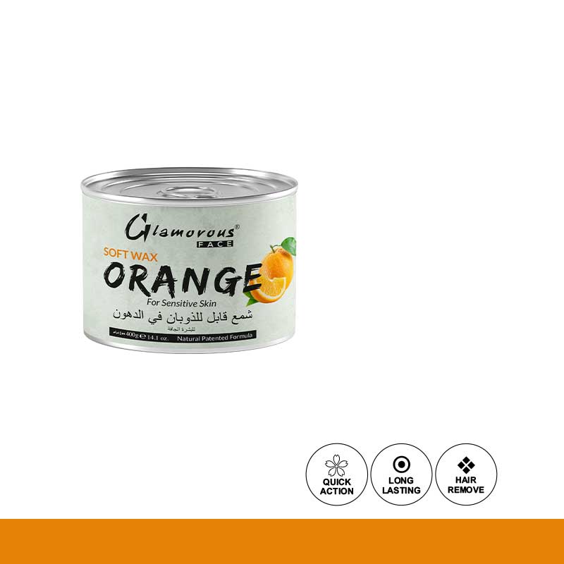 Glamorous Face Soft Wax 400 Orange For Sensitive Skin