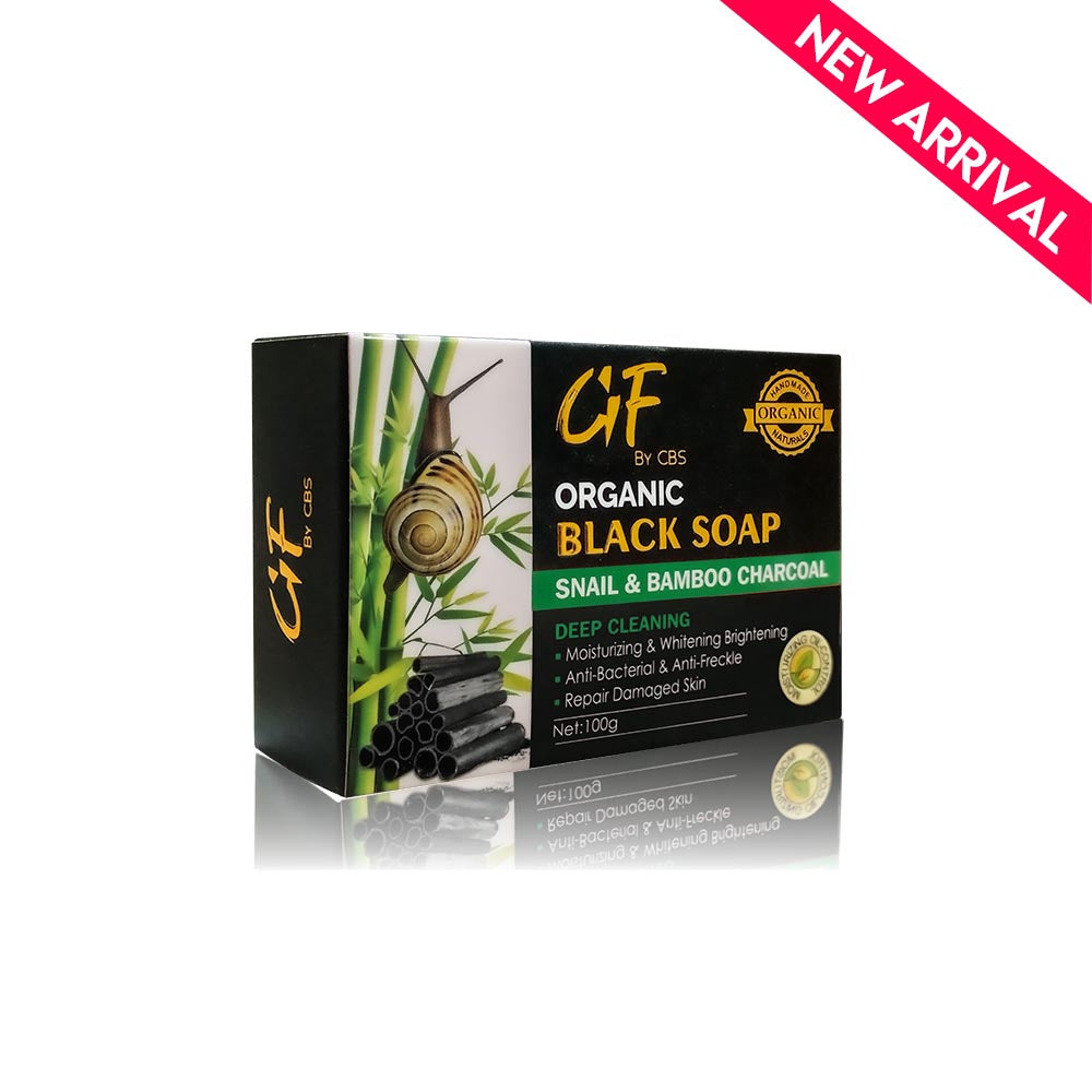 Glamorous Face Organic Black Soap Snail & Bamboo Charcoal