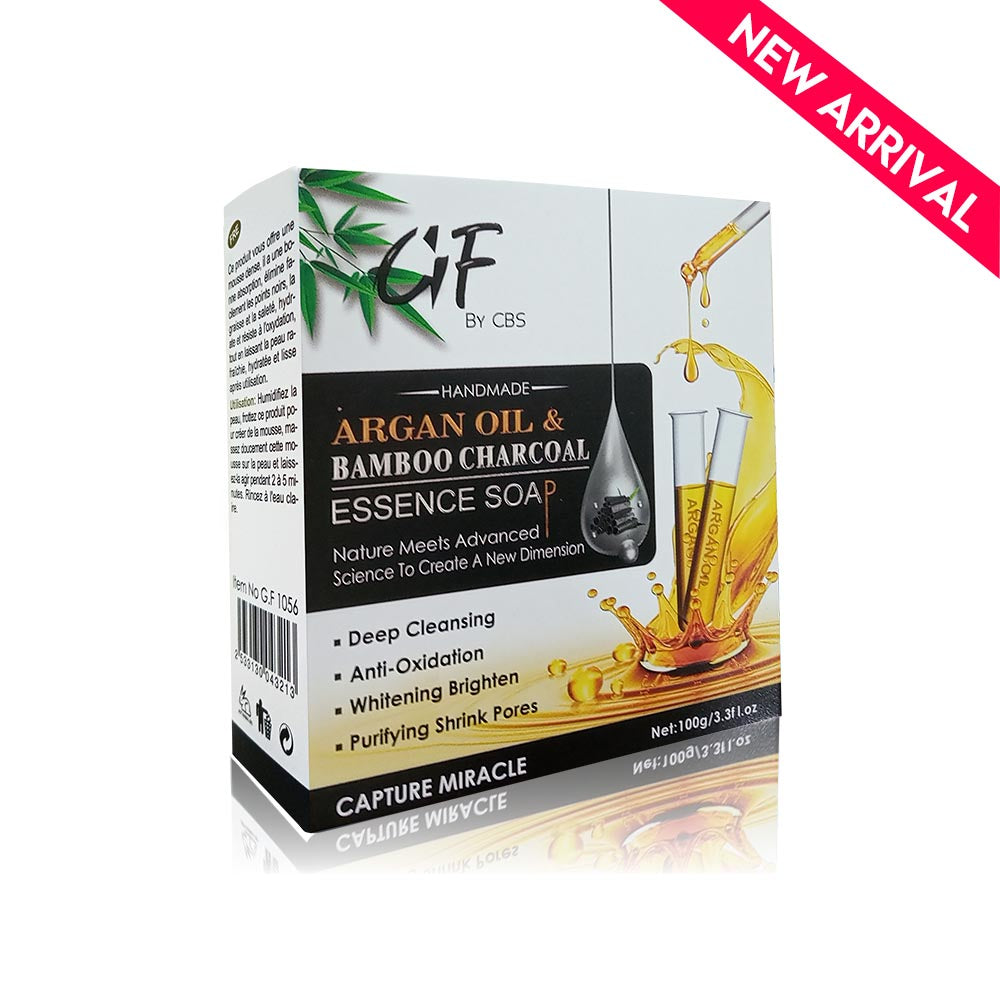 Glamorous Face Argan Oil & Bamboo Charcoal Essence Soap