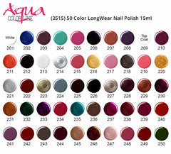 Aqua Color Line 50 Colors Long Wear Nail Polish