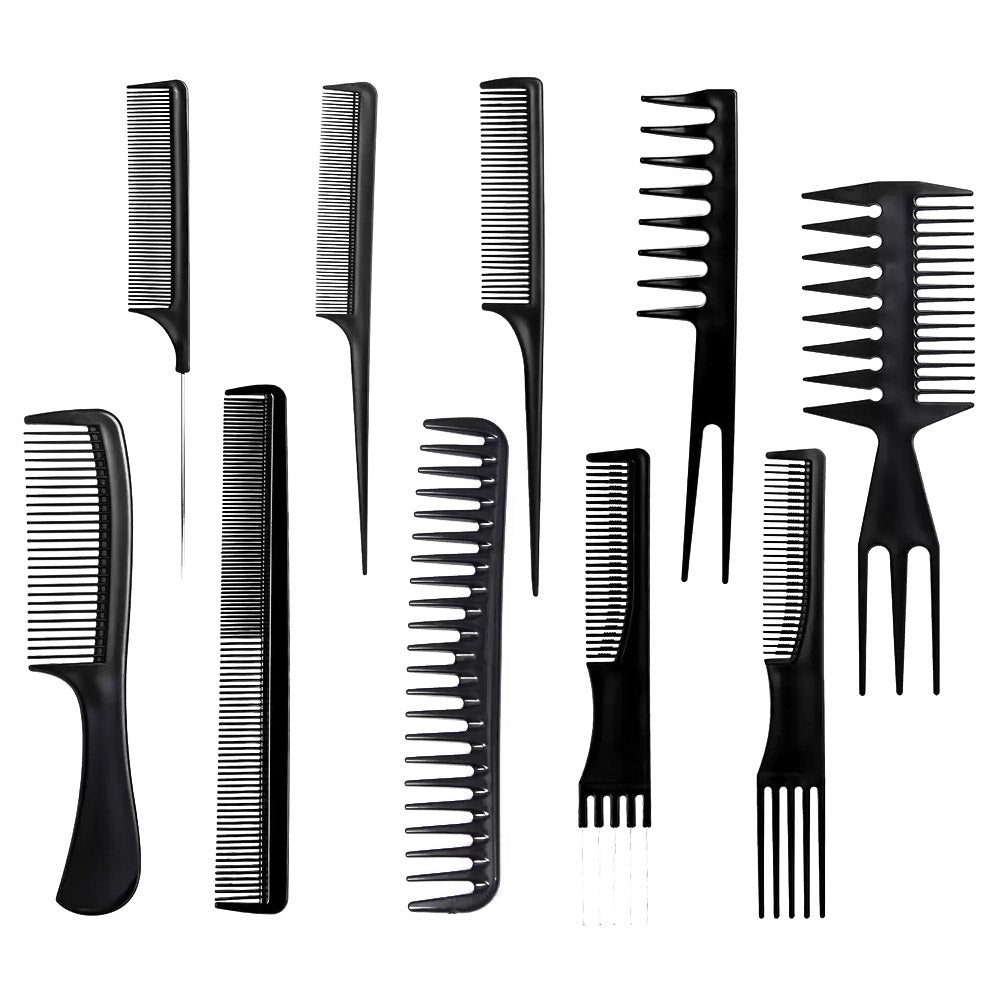 Pack Of 10 Piece Professional Hair Styling Comb Set. (240)