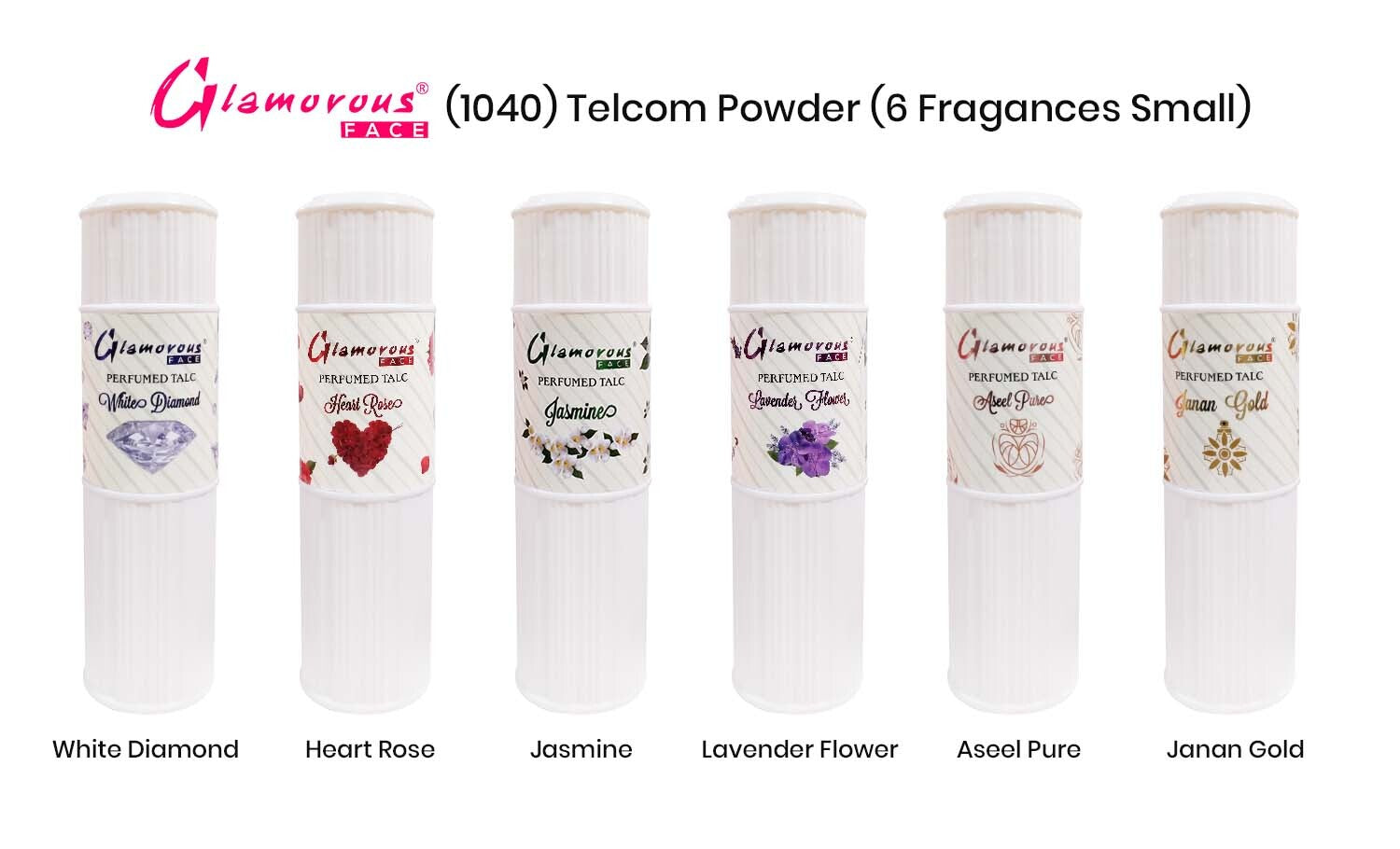 Glamorous Face Talcum Powder Small (6 Fragrances)