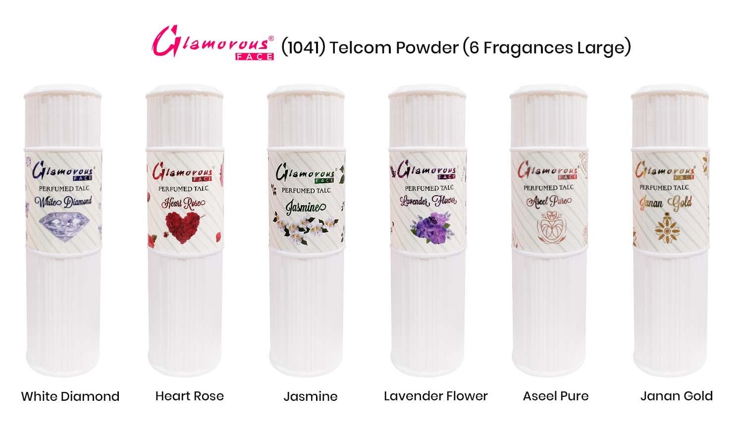 Glamorous Face Talcum Powder Large (6 Fragrances)
