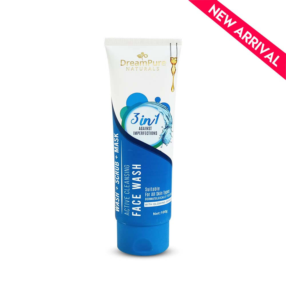 Dream Pure 3 In 1 Active Cleansing Face Wash + Scrub + Mask Chapra