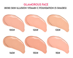 Glamorous Face Skin Illusion Vitamin C Liquid Foundation (6 Shades)