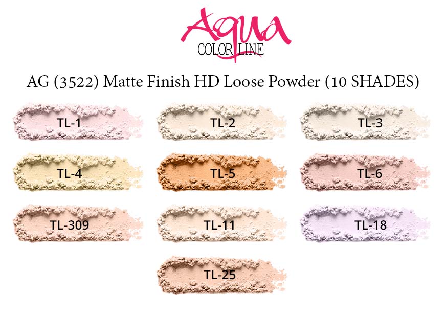 Aqua Color Line Matte Finish HD Loose Powder .