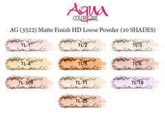 Aqua Color Line Matte Finish HD Loose Powder .