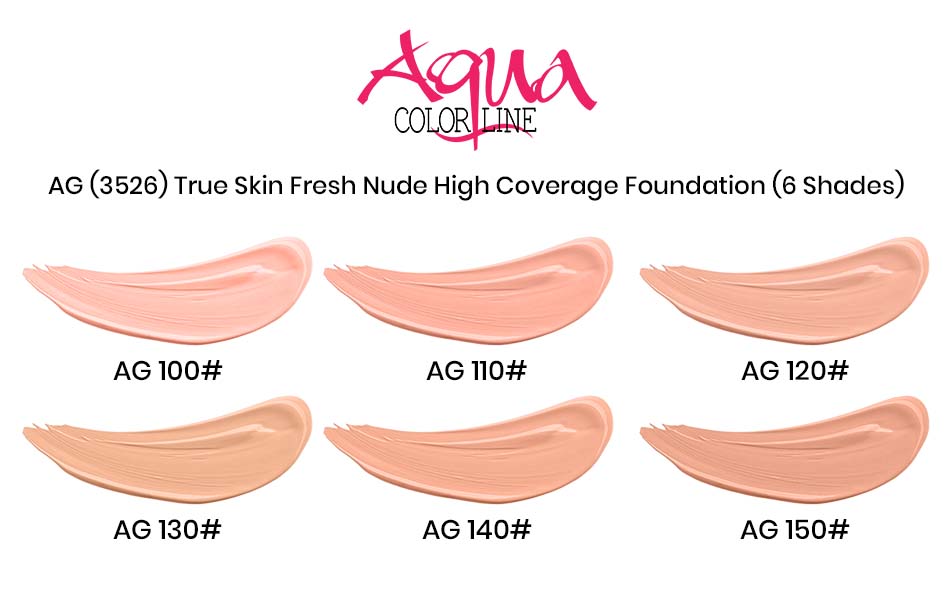 Aqua Color Line True Skin Fresh Nude High Coverage Foundation